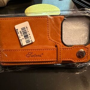 Brown Leather Phone Case